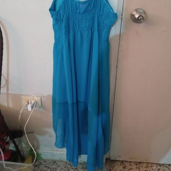 Blue high low dress - Picture 3 of 4